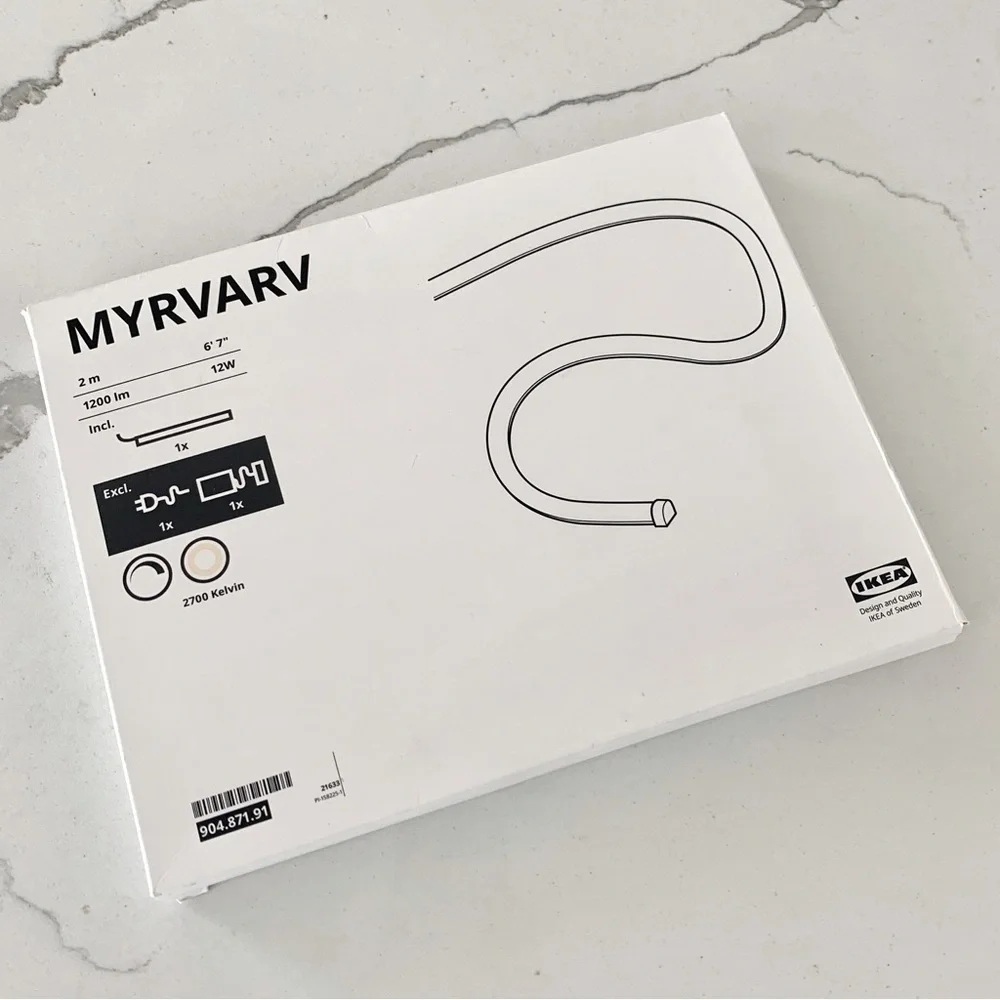 1 IKEA Myrvarv White LED Tube Strip Light